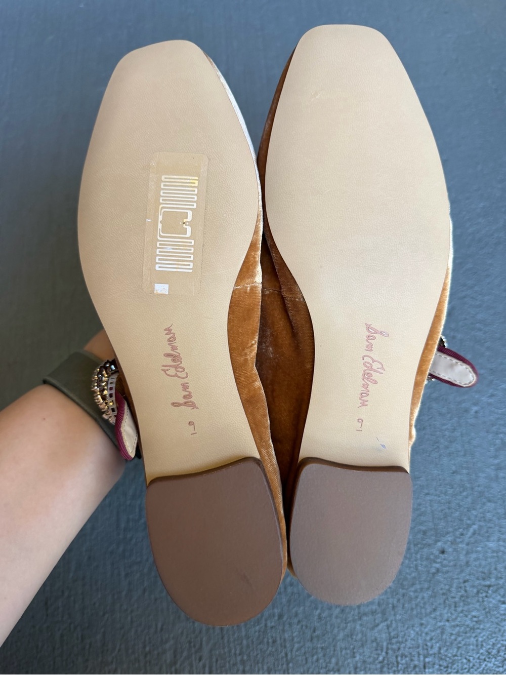 Sam Edelman Michaela Glow Mary Jane Ballet Flats Sz 9 Jewel Buckle NWOB - Picture 10 of 11
